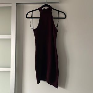 Halter neck mini dress